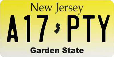 NJ license plate A17PTY