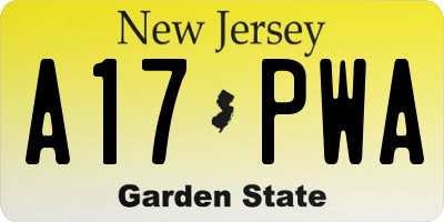 NJ license plate A17PWA