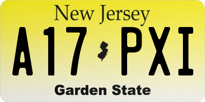 NJ license plate A17PXI