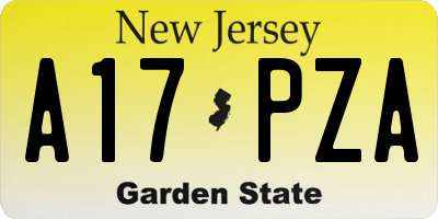 NJ license plate A17PZA