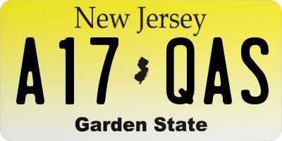 NJ license plate A17QAS