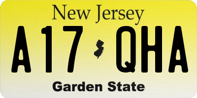 NJ license plate A17QHA