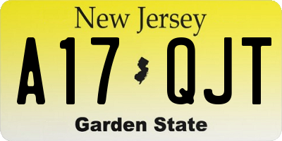 NJ license plate A17QJT