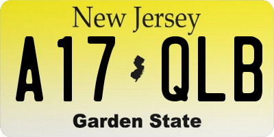 NJ license plate A17QLB