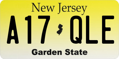 NJ license plate A17QLE