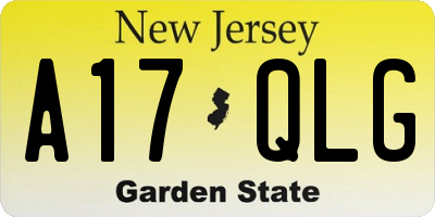 NJ license plate A17QLG