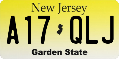 NJ license plate A17QLJ