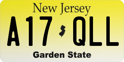 NJ license plate A17QLL
