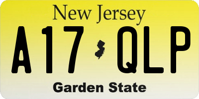 NJ license plate A17QLP