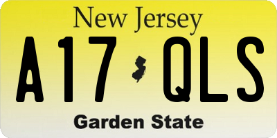 NJ license plate A17QLS