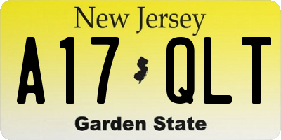 NJ license plate A17QLT