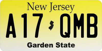 NJ license plate A17QMB