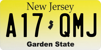 NJ license plate A17QMJ