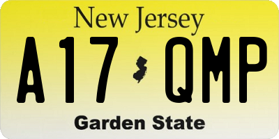 NJ license plate A17QMP