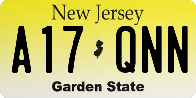 NJ license plate A17QNN