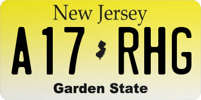 NJ license plate A17RHG