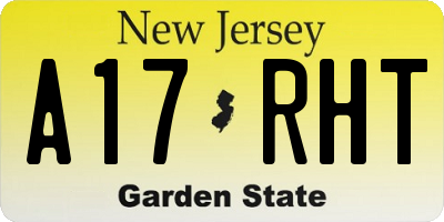 NJ license plate A17RHT