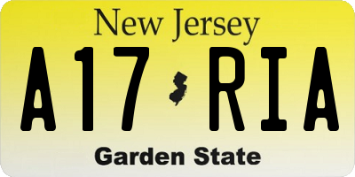 NJ license plate A17RIA