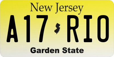 NJ license plate A17RIO