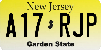 NJ license plate A17RJP