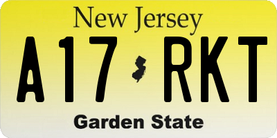 NJ license plate A17RKT