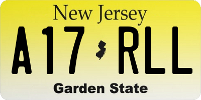 NJ license plate A17RLL