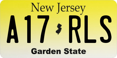 NJ license plate A17RLS