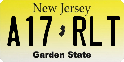 NJ license plate A17RLT