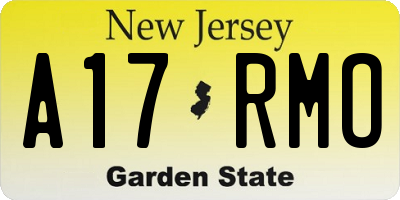 NJ license plate A17RMO