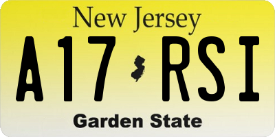 NJ license plate A17RSI