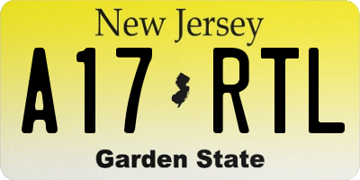 NJ license plate A17RTL