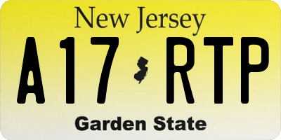 NJ license plate A17RTP