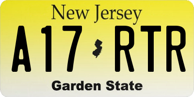 NJ license plate A17RTR