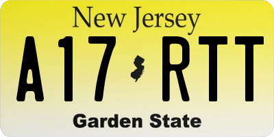NJ license plate A17RTT
