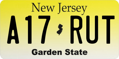 NJ license plate A17RUT