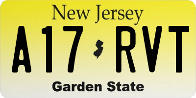 NJ license plate A17RVT
