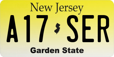 NJ license plate A17SER