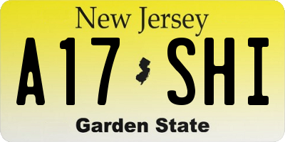 NJ license plate A17SHI
