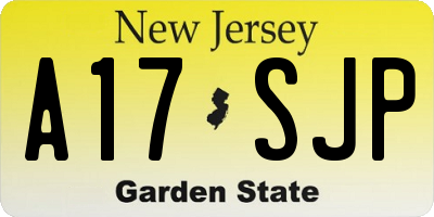 NJ license plate A17SJP