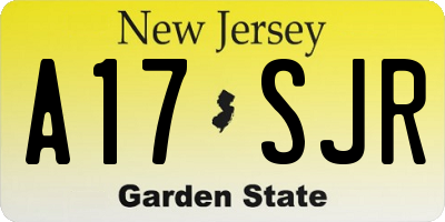 NJ license plate A17SJR