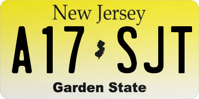 NJ license plate A17SJT