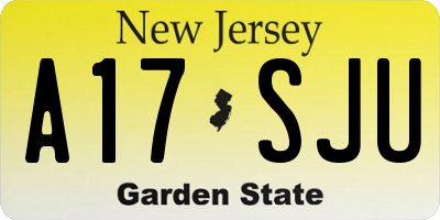 NJ license plate A17SJU