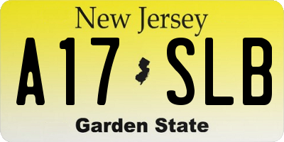 NJ license plate A17SLB
