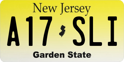 NJ license plate A17SLI