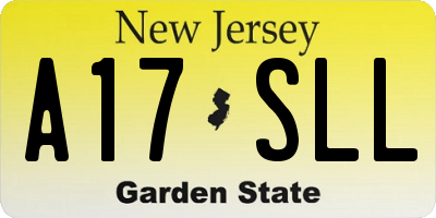 NJ license plate A17SLL