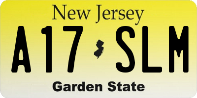 NJ license plate A17SLM