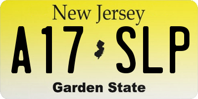 NJ license plate A17SLP