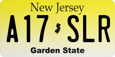 NJ license plate A17SLR