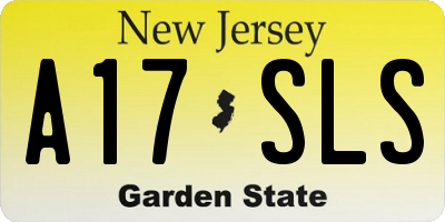 NJ license plate A17SLS