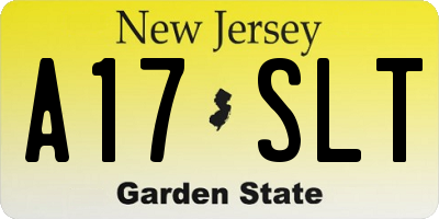 NJ license plate A17SLT